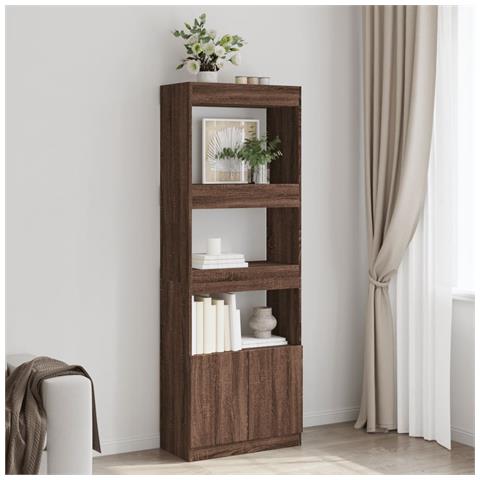 Credenza Rovere Marrone 63x33x180 Cm In Truciolato - Foto 1