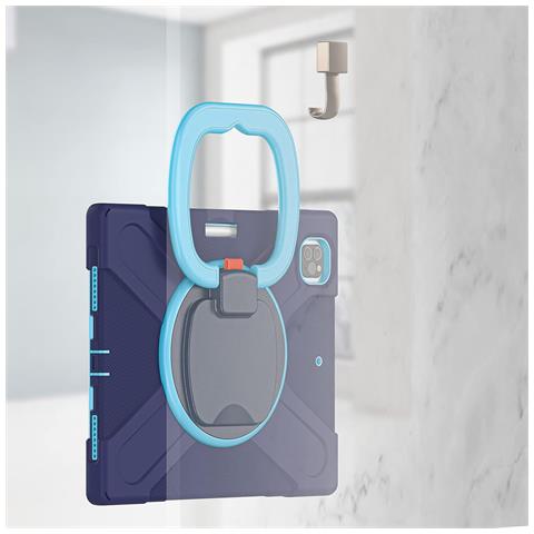 Custodia Resistente Per Ipad Pro 12.9"" Con Supporto Rotante - Elegante In Blu - Foto 2