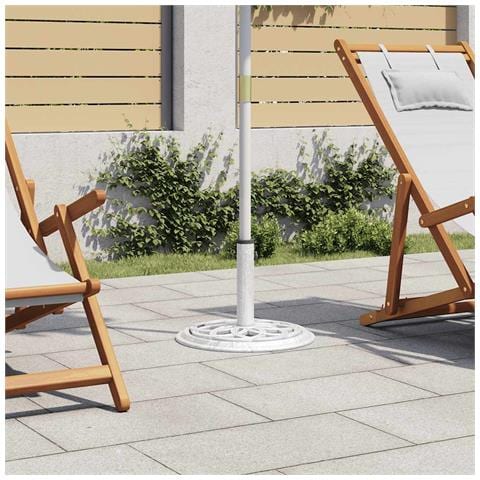 Lusso Casadino - Base Per Ombrellone Bianca 44x44x31 Cm In Ghisa - Foto 8
