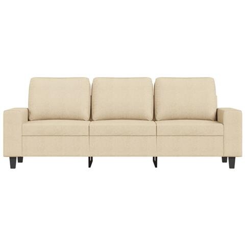 Divano A 3 Posti Crema 180 Cm In Tessuto - Foto 2
