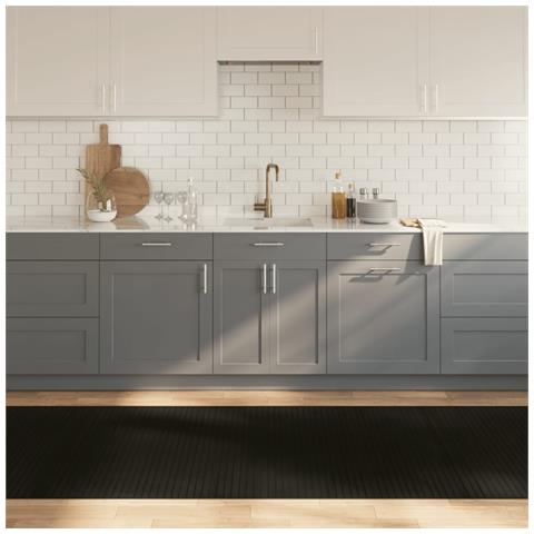 Tappeto Rettangolare Nero 100x1000 Cm In Bambù - Foto 8