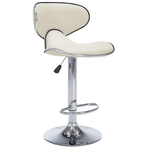 323647 - Bar Stools 2 Pcs Cream Faux Leather - Foto 2