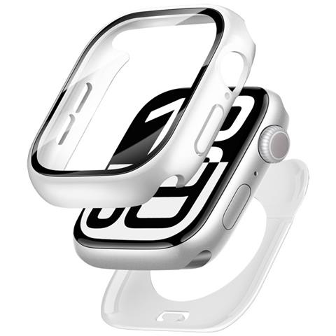 Elegante Custodia Per Pc Argentata Con Vetro Temperato Per Apple Watch 40 Mm - Foto 1