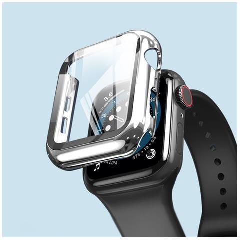 Elegante Custodia Per Pc Argentata Con Vetro Temperato Per Apple Watch 40 Mm - Foto 3