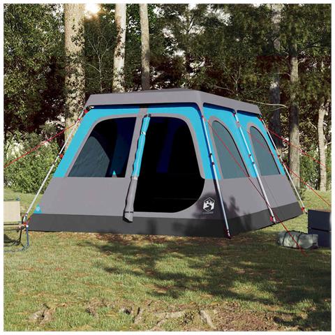 Tenda Familiare a Cupola 10 Persone Blu a Rilascio Rapido - Foto 2