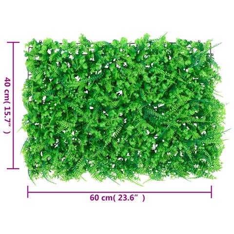 Recinzione Foglie Felce Artificiali 24 pz Verde 40x60 cm - Foto 8