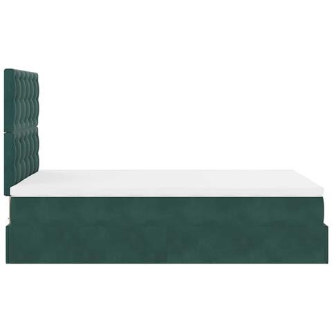 Struttura Letto Pouf con Materassi 120x190 cm Velluto - Foto 9