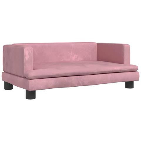 Lettino per Cani Rosa 80x45x30 cm in Velluto - Foto 1
