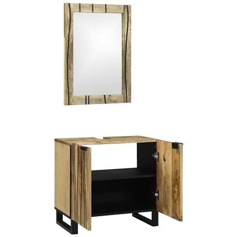 Set di mobili per il bagno 2 pcs Marrone 62 x 33 x 58 cm - Foto 2