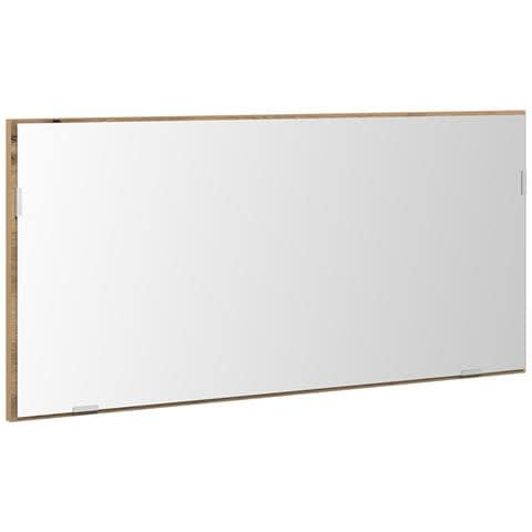 Mobile da bagno con specchio con luce LED in rovere artigianale 80x37 cm - Foto 1