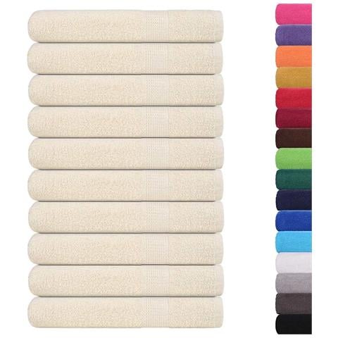 Asciugamani 10 pz Crema 100x200 cm 360 g/m² 100% Cotone - Foto 2