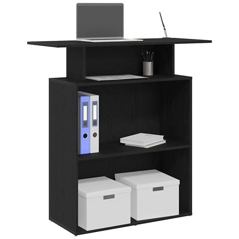 Banco Reception Nero 100x40x104 cm in Legno Multistrato - Foto 2