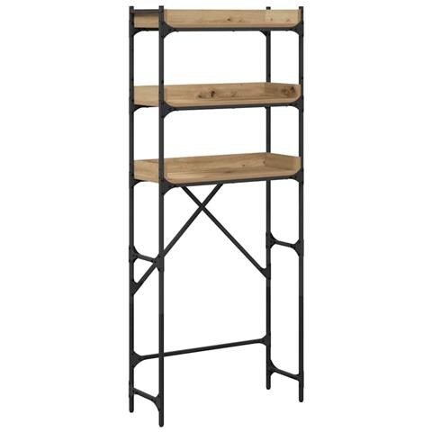 Mensola per lavatrice 67 x 25 x 163 cm Legno multistrato - Foto 1