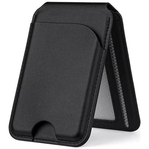 Portacarte Magnetico Magsafe Universale Con Supporto Rotante - Compatibile Con Iphone E Android Black - Foto 1