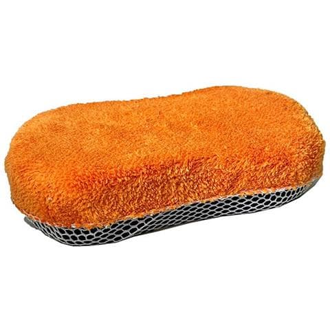 Spugna Per Lavaggio Auto A Forma Di 8 In Pile Corallo Singolo Lato - Pulizia Antigraffio Orange - Foto 1