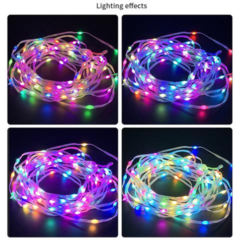 Striscia Led Rgbic Usb Bluetooth 20m 200 Led - Luci Fatate Controllate Tramite App - Foto 6