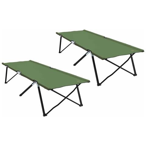 Letto da campeggio pieghevole 2 pcs Amy gialla 206 x 76 x 74 cm - Foto 1