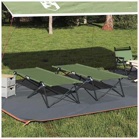 Letto da campeggio pieghevole 2 pcs Amy gialla 206 x 76 x 74 cm - Foto 2