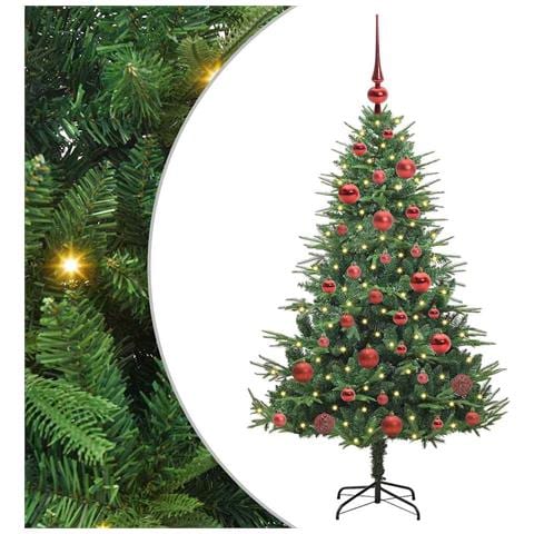 Albero di Natale artificiale preilluminato con set di palline - Foto 1