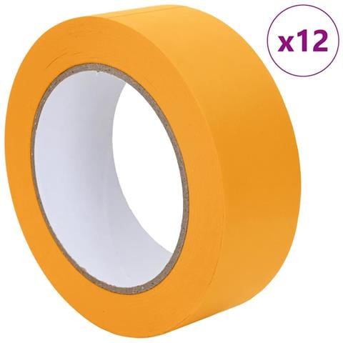 Nastri Adesivi per Pittori 12 pcs Giallo 38mm x 50m Carta - Foto 1