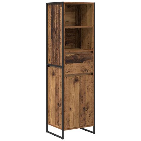 Armadio per Libri con cassetto Legno vecchio 43 x 36 x 150.5 cm - Foto 1
