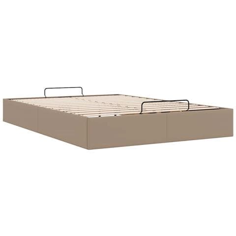 Struttura Letto Pouf senza Materasso 140x190 cm Similpelle - Foto 9