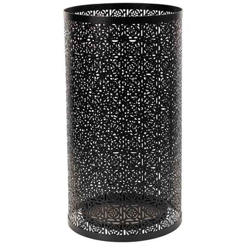 Portaombrelli Tondo In Ferro Battuto Nero 24x24x45h Cm - Foto 1