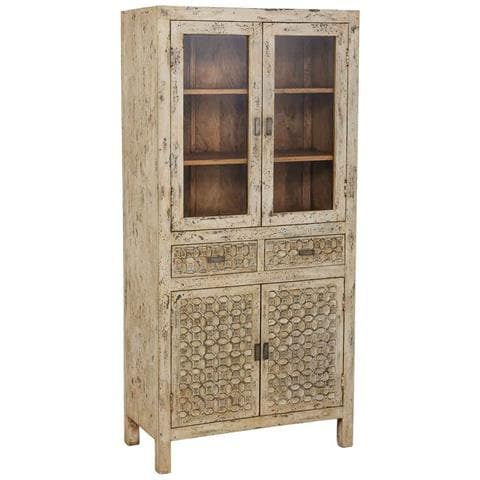 Vetrina In Legno Artigianale Anticato 85 X 40 X 180h Cm - Foto 1