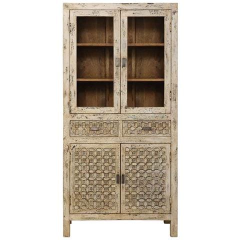 Vetrina In Legno Artigianale Anticato 85 X 40 X 180h Cm - Foto 2