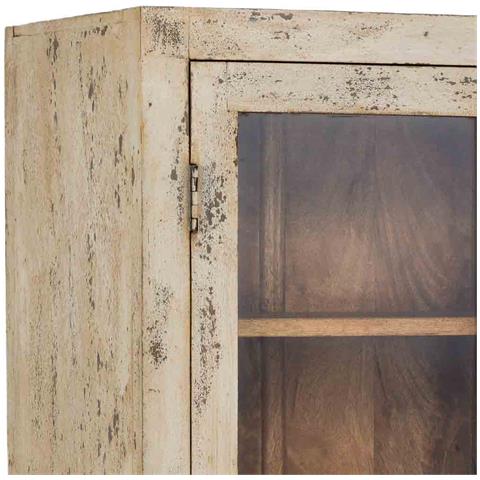 Vetrina In Legno Artigianale Anticato 85 X 40 X 180h Cm - Foto 8