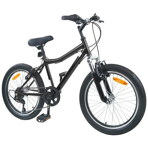 Bicicletta per Bambini 24 Pollici 6-Speed per 8-12 anni Nero - Foto 2