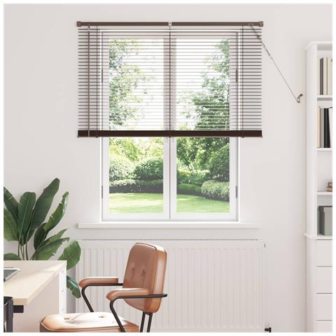 Tenda Veneziana Marrone Scuro con Motivo 150 x 120 cm PVC - Foto 2