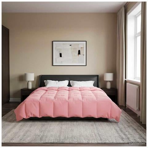 Duvet Invernale Trapuntato Rosa 200 x 220 cm Microfibra - Foto 2
