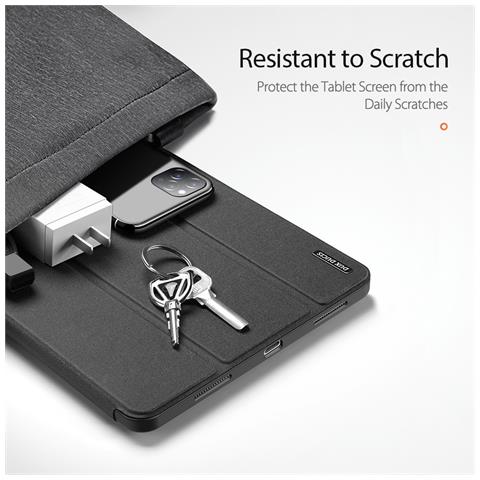 Cover per iPad Pro 12.9 (2022) / (2021) / (2020) - Pelle /PU, Nero - Foto 4