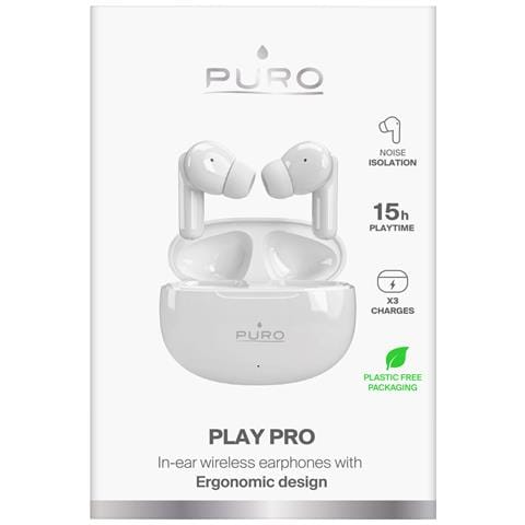 PLAY PRO Auricolare Wireless In-ear Musica e Chiamate USB tipo-C Bluetooth Bianco - Foto 2