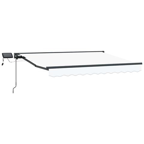 Cornice per Tenda Manuale con LED Bianco e Antracite 3,5 x 2 m - Foto 1