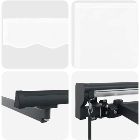 Cornice per Tenda Manuale con LED Bianco e Antracite 3,5 x 2 m - Foto 9