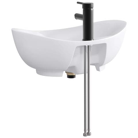 Lavabo da bagno Nero Opaco 59 x 35 x 21 cm Metallo - Foto 8