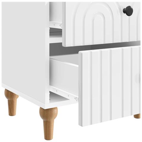 Armadio da Notte 2 pcs Bianco Lucido 43 x 34,5 x 48 cm - Foto 9
