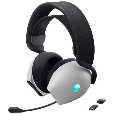 AW725H Auricolare Con cavo e senza cavo A Padiglione Gaming USB tipo-C Bluetooth Nero, Bianco - Foto 1