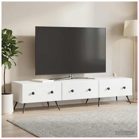 Mobile TV Bianco 147 x 34,5 x 30 cm Legno ingegnerizzato - Foto 2