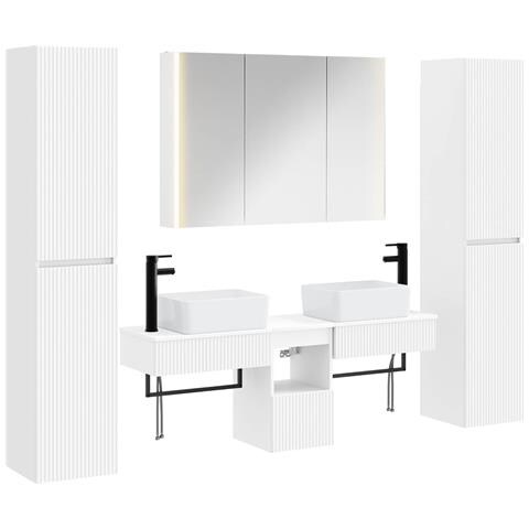 Set di mobili per il bagno 6 pcs Bianco - Foto 1
