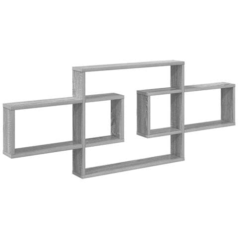 Scaffale da parete Sonoma grigio 130 x 10 x 50 cm - Foto 1