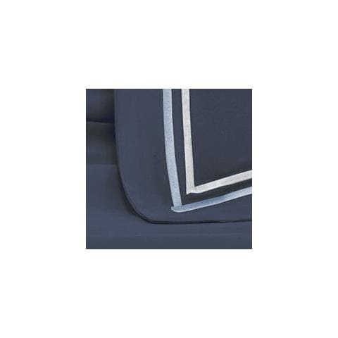 Completo Letto Matrimoniale in Raso di Cotone 400 Fili - ESTATE BLUE /BLU SCURO - Foto 1