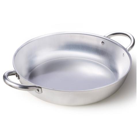 Tegame Saltapasta in Lega di Alluminio con Manico in Acciaio per Uso Professionale - Diametro 30 cm - Foto 1