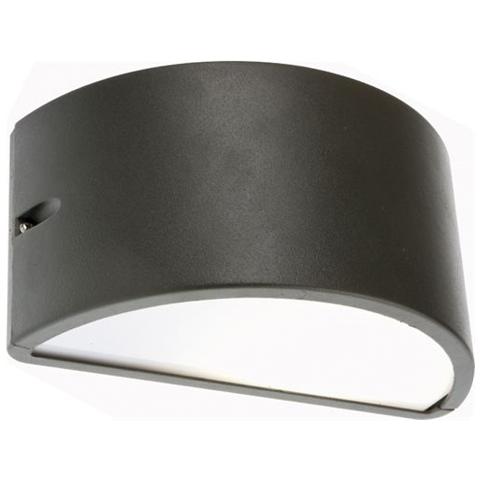 APPLIQUE Lampada GIARDINO Mezza LUNA CHIUSA Alluminio pressofuso Grigio - Foto 1