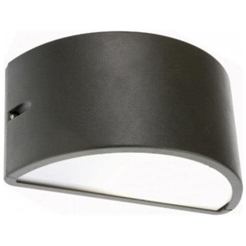 APPLIQUE Lampada GIARDINO Mezza LUNA CHIUSA Alluminio pressofuso Grigio - Foto 3