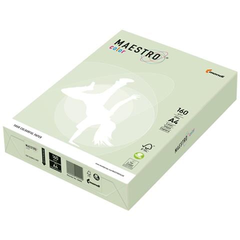 Carta Maestro Color A4 210x297mm 160gr 250fg Verde Tenue Gn27 - Foto 1