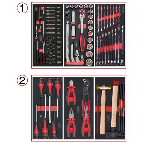 Composizione Utensile Tools - Per Carrello - 2 Cassetti - 114 Pz. 714.0114 - Foto 2