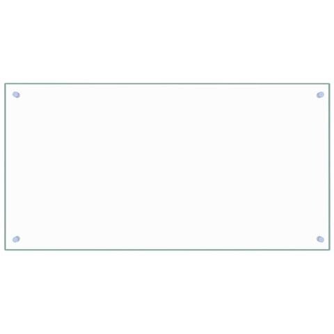 Paraschizzi Per Cucina Trasparente 100x50 Cm Vetro Temperato - Foto 1